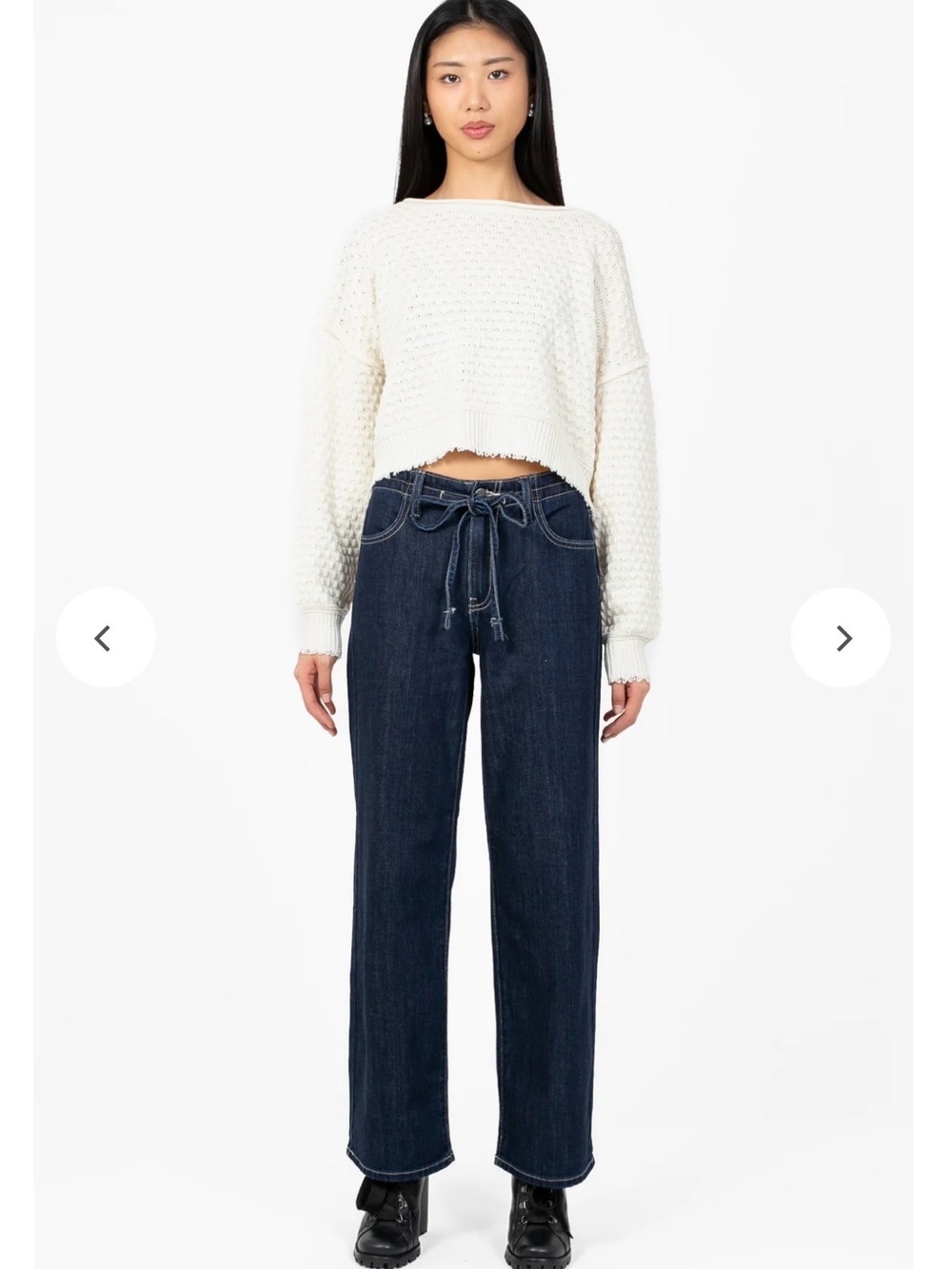 Just Black Denim® Drawstring Wide Leg Jean
